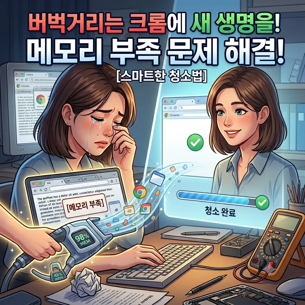 버벅거리는 크롬 브라우저에 새 생명을, 메모리 부족 문제를 해결하는 스마트한 청소법