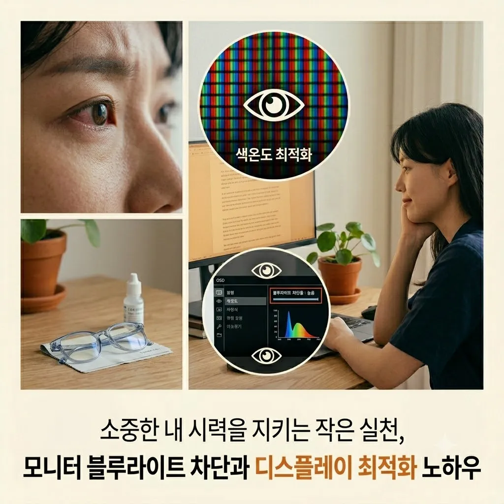 소중한 내 시력을 지키는 작은 실천, 모니터 블루라이트 차단과 디스플레이 최적화 노하우