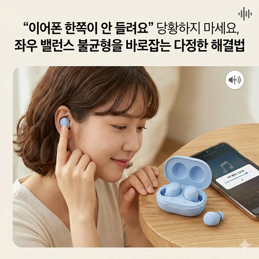 "이어폰 한쪽이 안 들려요" 당황하지 마세요, 좌우 밸런스 불균형을 바로잡는 다정한 해결법