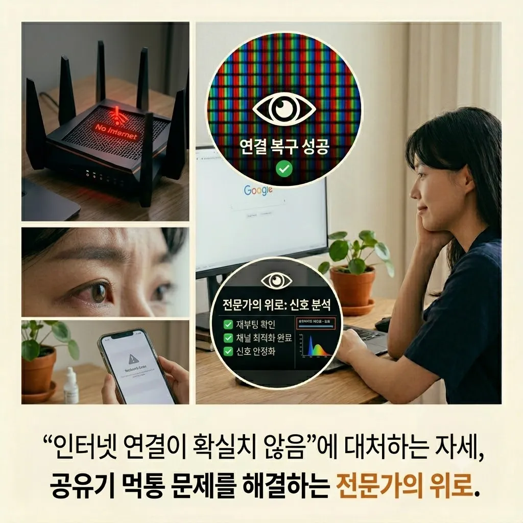 "인터넷 연결이 확실치 않음"에 대처하는 자세, 공유기 먹통 문제를 해결하는 전문가의 위로