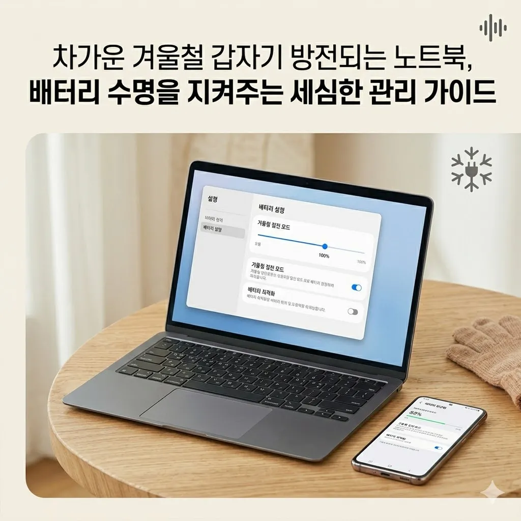 차가운 겨울철 갑자기 방전되는 노트북, 배터리 수명을 지켜주는 세심한 관리 가이드