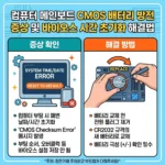 컴퓨터 메인보드 CMOS 배터리 방전 증상 및 바이오스 시간 초기화 해결법